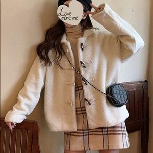 Korean brand teddy coat size medium